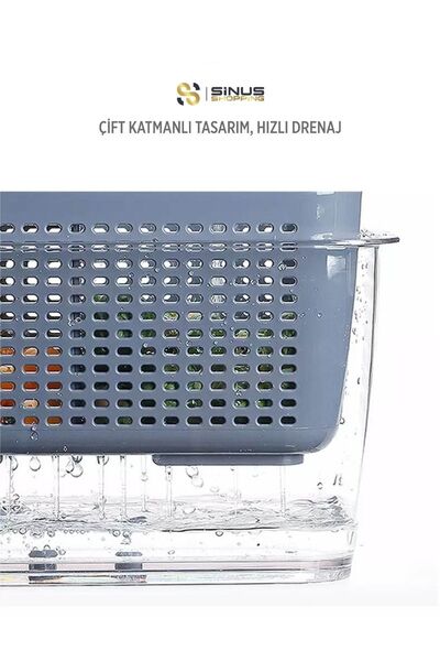 Genel Markalar 9lt Içi Süzgeçli Organizer Buzdolabı Düzenleyici Ve Taze Ürün ...