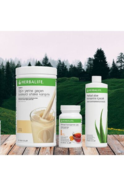 Herbalife Ekonomik Set / Vanilya Shake 550 Gr. - Aloe 473 Ml.. - Şeftali Çay ...