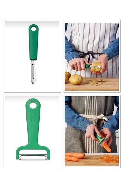IKEA Flat Potato Peeler + Side Peeler Small Size