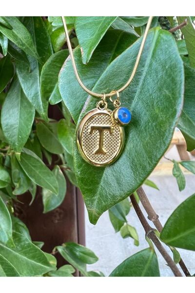 ALEYKA PASLANMAZ ÇELİK NAZAR BONCUKLU ŞIK T HARFLİ