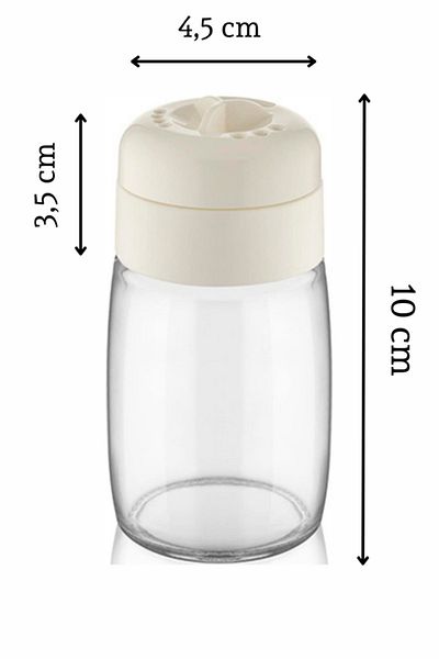 Heredot Mithra Life 100 ml Glass Spice Bowl Salt Shaker Set - Rotating Lid Mit1090