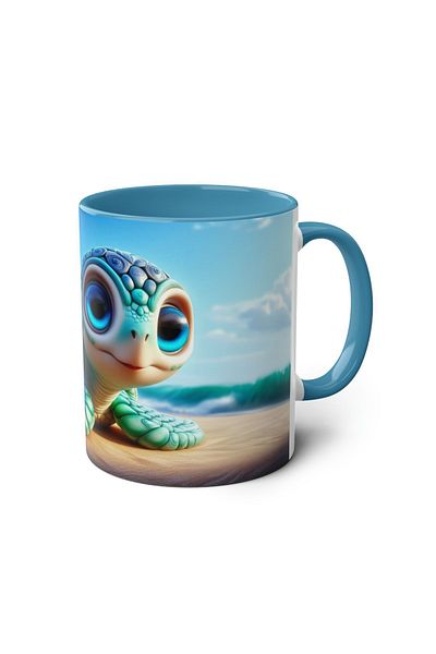 DUBLEMETRE Caretta Caretta Patterned Printed Mug Set