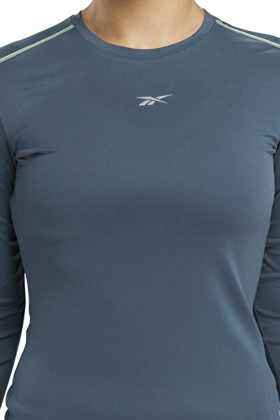 Reebok RUNNING LS LAYER HAVACI MAVI Kadın Uzun Kol T-Shirt