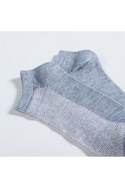 WORTHY SOCKS Pack of 12 Men's Cotton Washed Gray Sneakers Invisible Socks