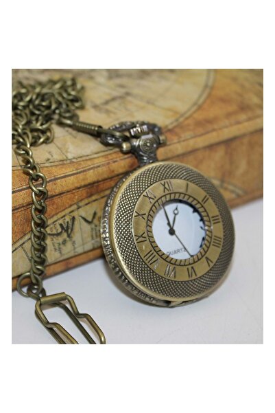 CAVAŞ sun hat Roma Rakam Tasarımlı Kapaklı Paslanmaz Metal Köstekli Saat