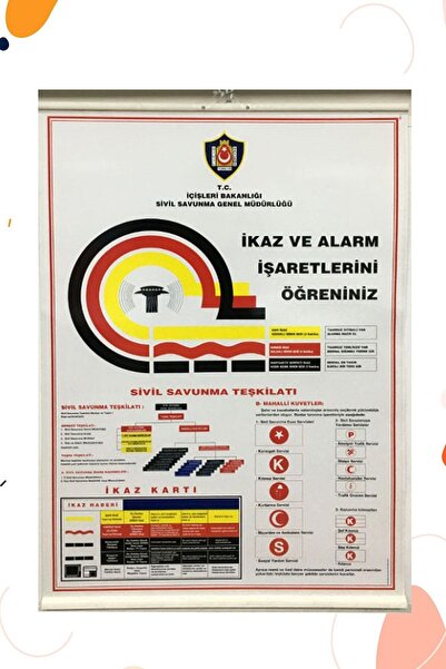 AND Sivil Savunma Ve Ikaz Alarm Işaretleri 50x70 Cm