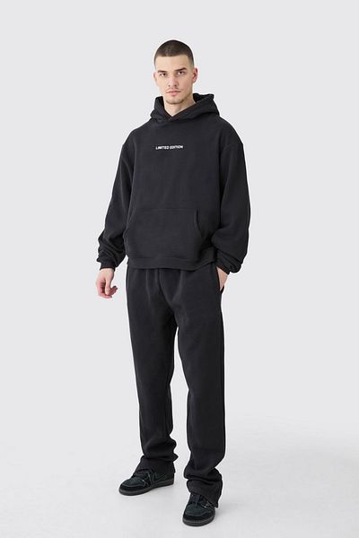 Mythologie limitEd Edition - Black PrintEd JoggEr SwEatshirt and WidE lEg HoodEd Tracksuit SEt