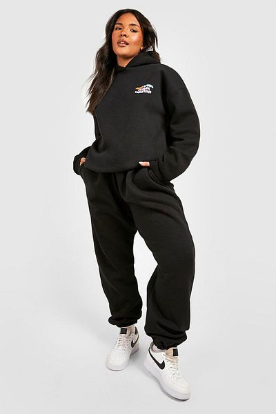 Mythologie Dsgn Studio SEason - Black JoggEr SwEatshirt and Elastic HoodEd Tracksuit SEt
