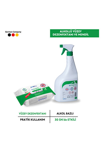 Actosept AF Actosept® Af 1 Litre + Actosept® Af Tücher 80 Mendil | Alkollü Yü...