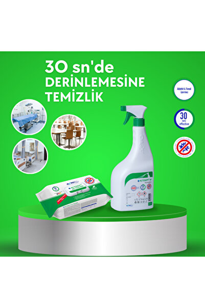 Actosept AF Actosept® Af 1 Litre + Actosept® Af Tücher 80 Mendil | Alkollü Yüzey Dezenfektanı Ve Mendil