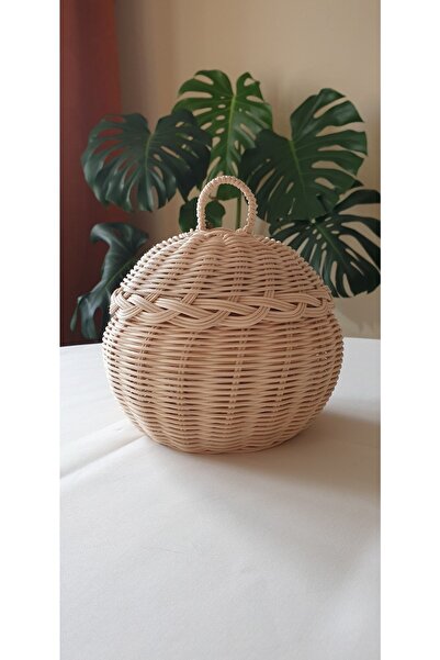 Garaj Home Kapaklı Rattan Sepet
