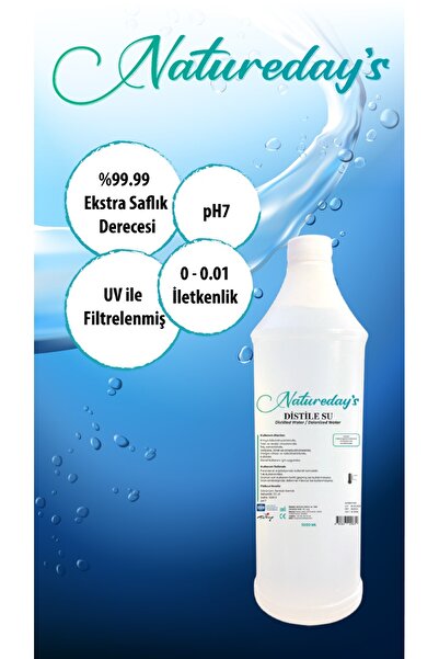 Naturedays DİSTİLE SU 1000 ML 4 ADET