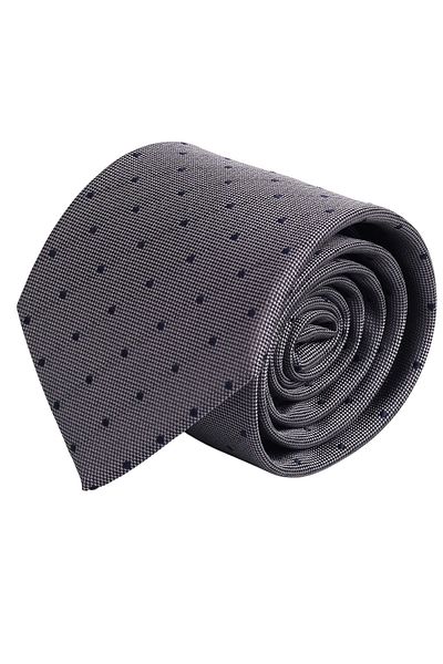 Esgue 7.5 Cm GraY NavY Blue Dot Patterned High Waist Tie Handkerchief - Hand Made