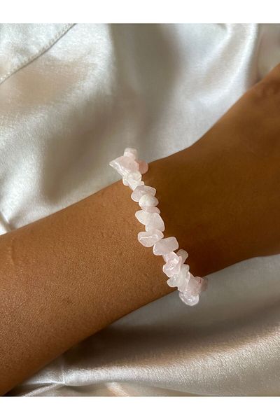 gigistore Natural Pink Quartz Bracelet