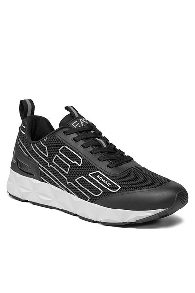 EA7 BlacK1 UNISEX SneaKer - Round Toe, Mesh Fabric, Logo X8x154 XK357-K716