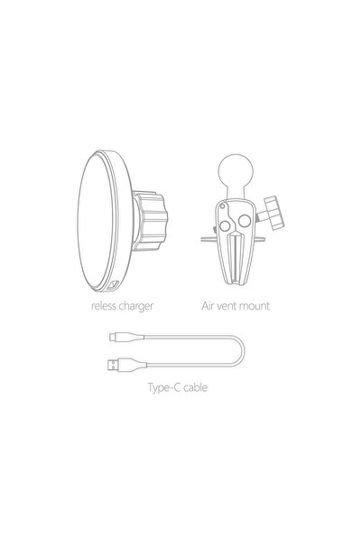 X-Level X-ventmag Magsafe Uyumlu 15w Kablosuz Hızlı Şarj Özellikli Araç Içi Telefon Tutucu