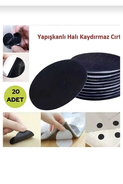 tafce 20 Adet Halı Kilim Koltuk Örtüsü Sabitleyici Kaydırmaz Cırt Yıkanabilir...