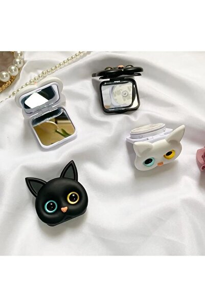 CASABLANCA Sevimli Siyah Kedi Aynalı 3d Popsocket Telefon Tutacağı