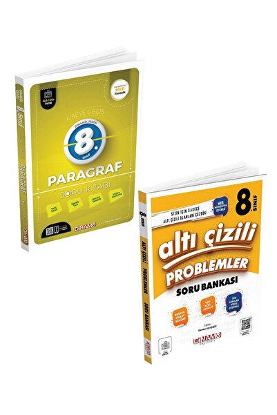 Dinamo Yayınları 8 Sınıf Paragraf Soru Bankası Problemler Soru Bankası 2li Se...