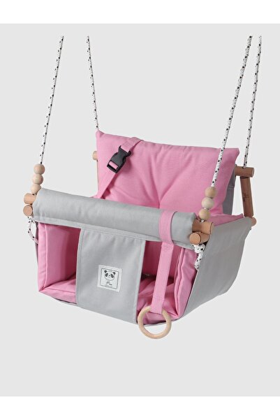 YHH Kids Swingee Emniyet Kemerli Bebek Salıncak Ağaç Salıncak Pembe