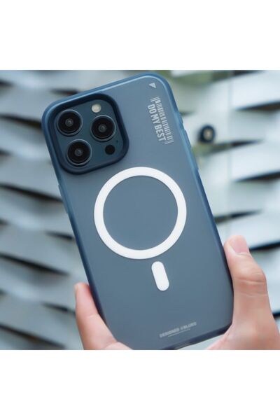 BLUEO İphone 15 Pro Uyumlu Magsafe Şarj Özellikli Dual Color Skin Friendly Kı...
