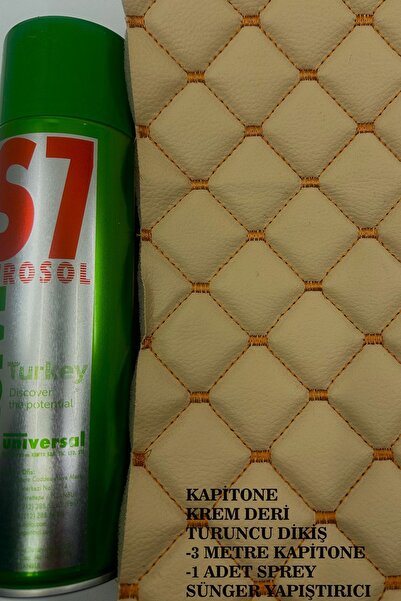 UYSALLAR SUNİ DERİ Yapıştırıcı+ 3'lü Baklava Desen Kapitone Döşemelik Süngerl...