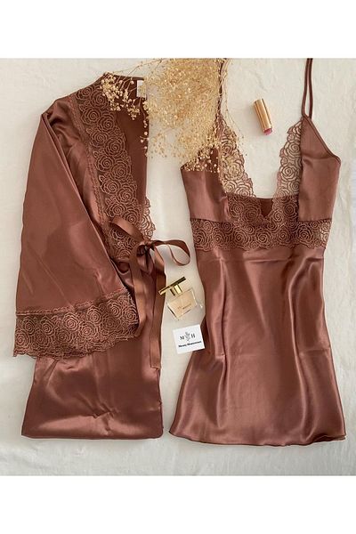 MH Moony Homewears Комплект нощница от мек сатен