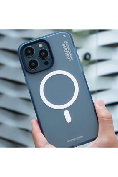 BLUEO iPhone 15 Pro Max Magsafe Compatible Dual Color Skin Friendly Blue Phon...