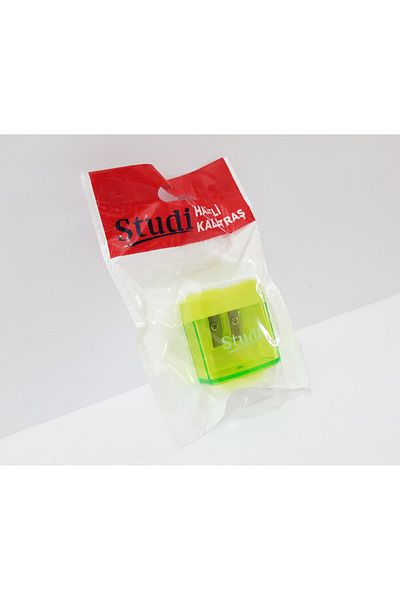 renkli çiçekler Pencil Sharpener Double Blade Large Size Dark Green Color Pencil Sharpener