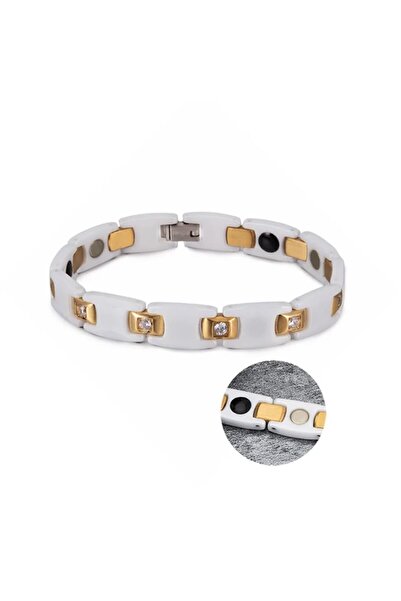 Becenhouse energy and health bracelet titanium crystal white (unisex)