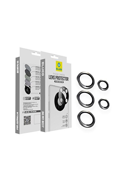 BLUEO واقي عدسة الكاميرا الأسود المتوافق مع سامسونج S23