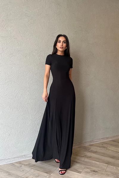 Seda Yalçın Atelier Black Blaivs Short Sleeve Spanish Dress