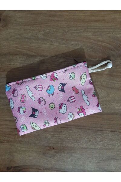 owl bag Hello kity și prietenii lui cu model roz Design Tote Pen Holder-portofel