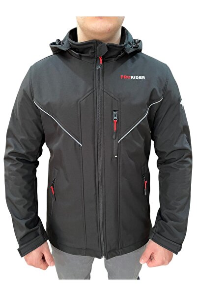 PRORIDER Shark Softshell Motosiklet Montu Korumalı Siyah