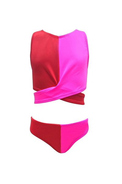 LOOK ME Σετ μπικίνι για κορίτσια Nessi Byrd 50uv - Λουράκι ώμου, Διπλό Χρώμα, Σταυρός Δέσιμο