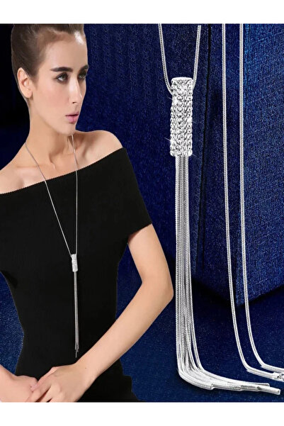 by evrenmusti قلادة طويلة بتصميم مفصل بالأحجار