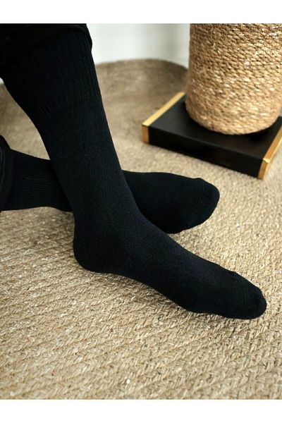 Buluş Organic Black Organic Combed Cotton Men's Socks 2 Pack