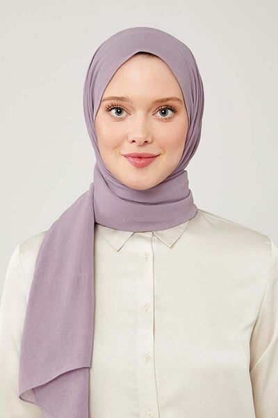 Levidor A.purple Frozen Crepe Shawl - SoliD Color