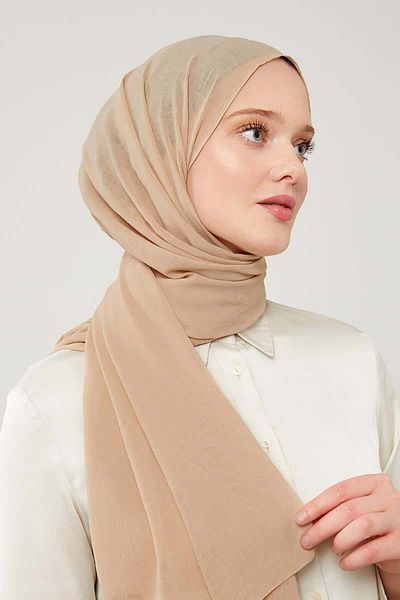 Levidor Frozen Pancake Shawl - Milk Coffee μονόχρωμο