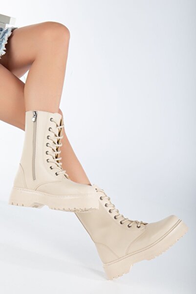 Odal Shoes Ten Kadın Fermuarlı Kalın Tabanlı Bot & Bootie 00121602