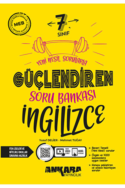 Ankara Yayıncılık 7. Sınıf İngilizce Güçlendiren Soru Bankası  2024-2025 Günc...