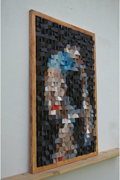 zenedesignstudio Ahşap Akustik Panel Sound Diffuser 3 Boyutlu Ahşap Tablo Woo...