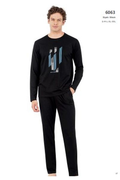 Pierre Cardin Men's Long Sleeve Pajamas Set 6063