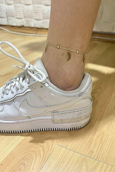 BİJUTERİ EVİ Moon Star Figured Anklet