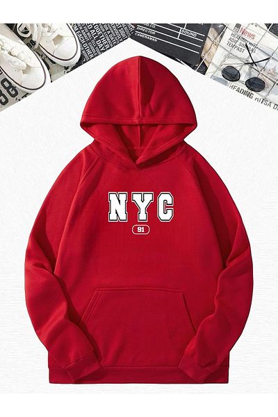 BENROMA NYC 91 Printed - Суитшърт с качулка Oversize