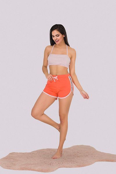 MyBen Women's Pink Colored Lace Detailed Bustier Strap Shorts Women's Pajamas Set 363