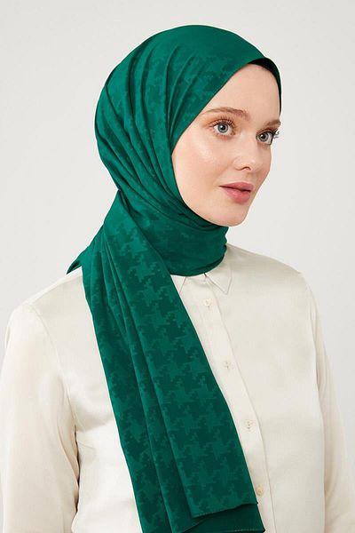 Levidor Σάλι με μοτίβο παζλ Elegance Emerald Jacquard