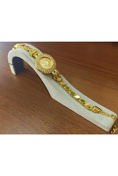 dost altın 22 Ayar Çeyrek Altın, Altın Kaplama Çerçeve Ve Pullu Zincirli Bile...