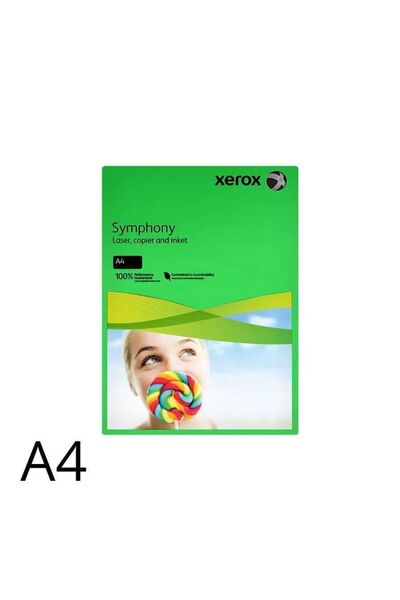 Xerox ورق نسخ سمفوني أخضر - A4، 80 جرام، 500 قطعة