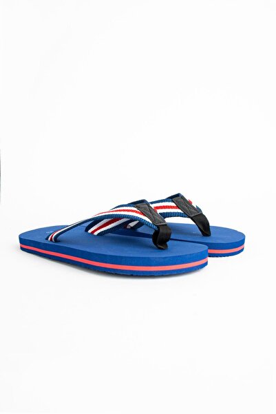 Bermody Alex Чоловічі зручні пляжні капці з синьою тканиною між пальцями